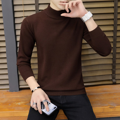 Masīvs vīriešu džemperis līdz kakla vidum