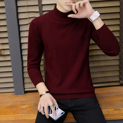 Masīvs vīriešu džemperis līdz kakla vidum