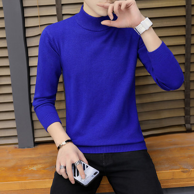 Masīvs vīriešu džemperis līdz kakla vidum