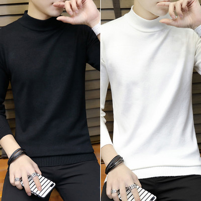 Masīvs vīriešu džemperis līdz kakla vidum