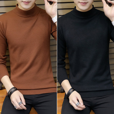 Masīvs vīriešu džemperis līdz kakla vidum