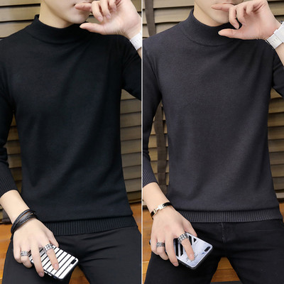 Masīvs vīriešu džemperis līdz kakla vidum