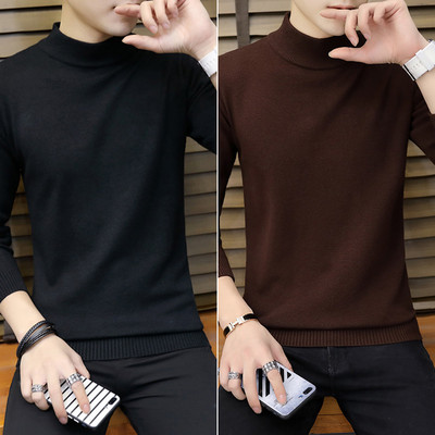 Masīvs vīriešu džemperis līdz kakla vidum