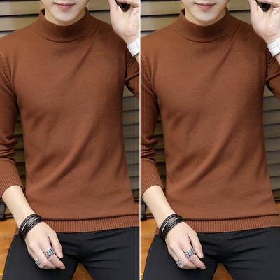 Masīvs vīriešu džemperis līdz kakla vidum