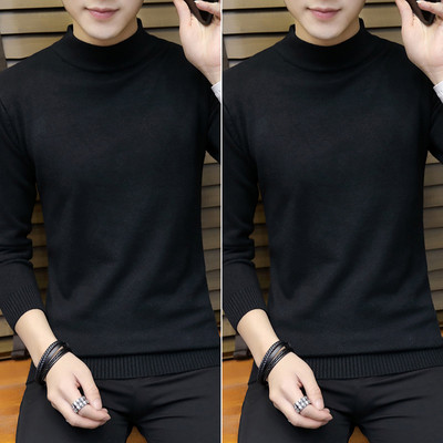 Masīvs vīriešu džemperis līdz kakla vidum