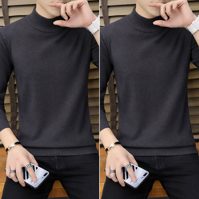 Masīvs vīriešu džemperis līdz kakla vidum