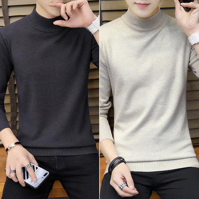 Masīvs vīriešu džemperis līdz kakla vidum