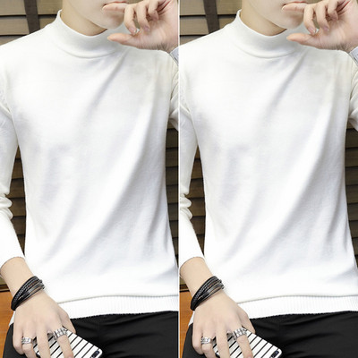 Masīvs vīriešu džemperis līdz kakla vidum