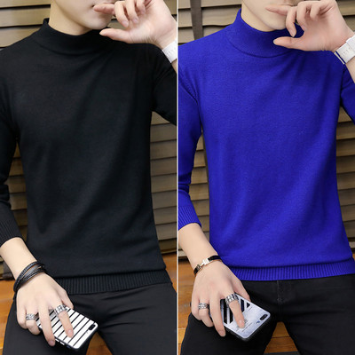 Masīvs vīriešu džemperis līdz kakla vidum