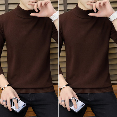 Masīvs vīriešu džemperis līdz kakla vidum