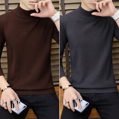 Masīvs vīriešu džemperis līdz kakla vidum