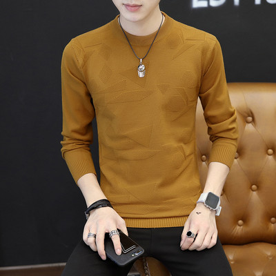 Vienkrāsains vīriešu pieguļoša modeļa džemperis ar polo apkakli