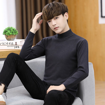 Rudens vīriešu džemperis ar apkakli