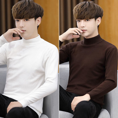 Rudens vīriešu džemperis ar apkakli