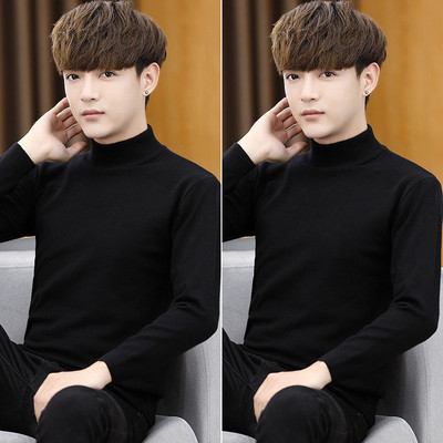 Rudens vīriešu džemperis ar apkakli