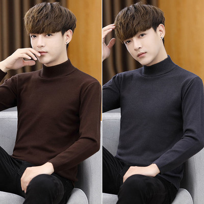 Rudens vīriešu džemperis ar apkakli