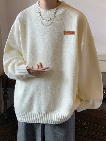 Ανδρικό φαρδύ πουλόβερ casual μοντέλο