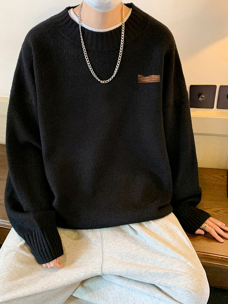 Ανδρικό φαρδύ πουλόβερ casual μοντέλο