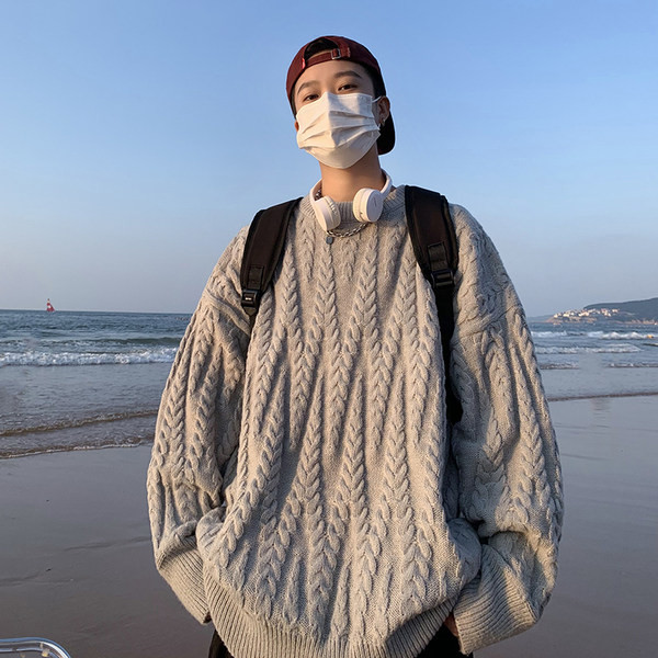 Muški retro model džempera s printom