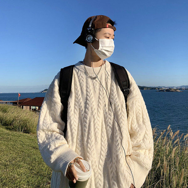 Muški retro model džempera s printom