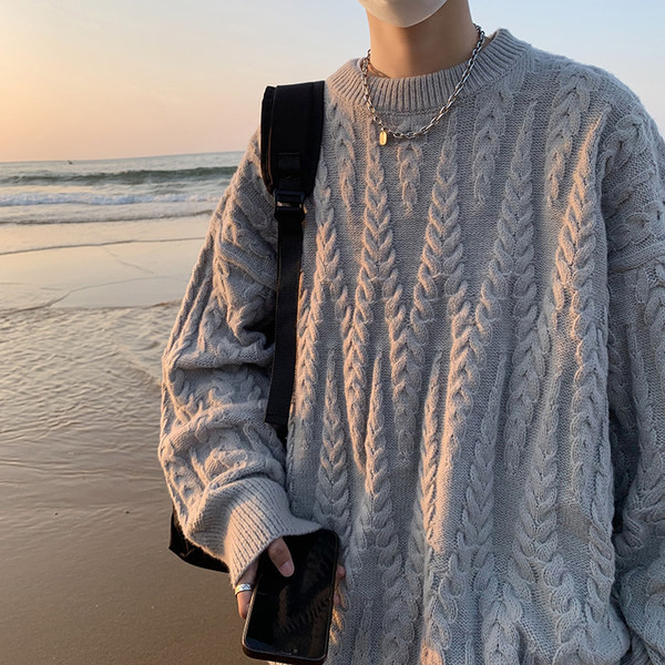 Muški retro model džempera s printom