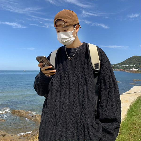 Muški retro model džempera s printom