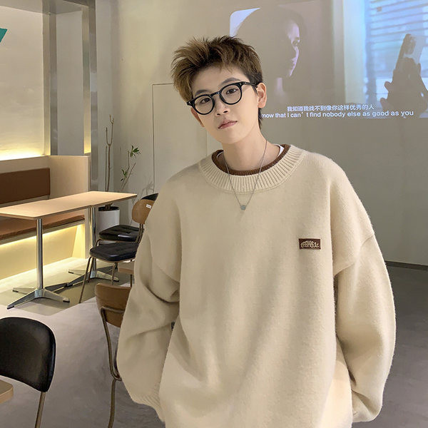 Ανδρικό πουλόβερ - φαρδύ μοντέλο