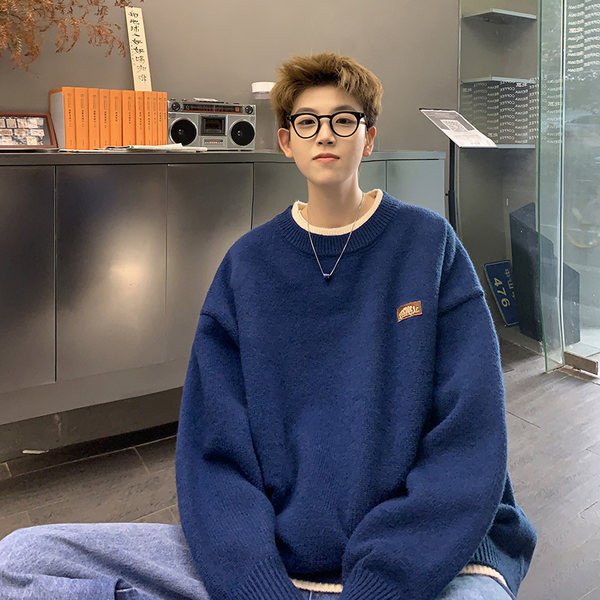 Ανδρικό πουλόβερ - φαρδύ μοντέλο