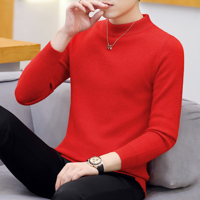 Pieguļošs vīriešu polo džemperis ar kakla izgriezumu