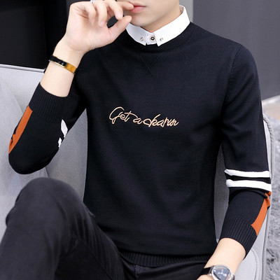 Ανδρικό πουλόβερ φθινοπώρου-χειμώνα με επιγραφή