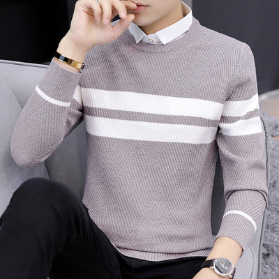 Ανδρικό πουλόβερ φθινοπώρου-χειμώνα με επιγραφή