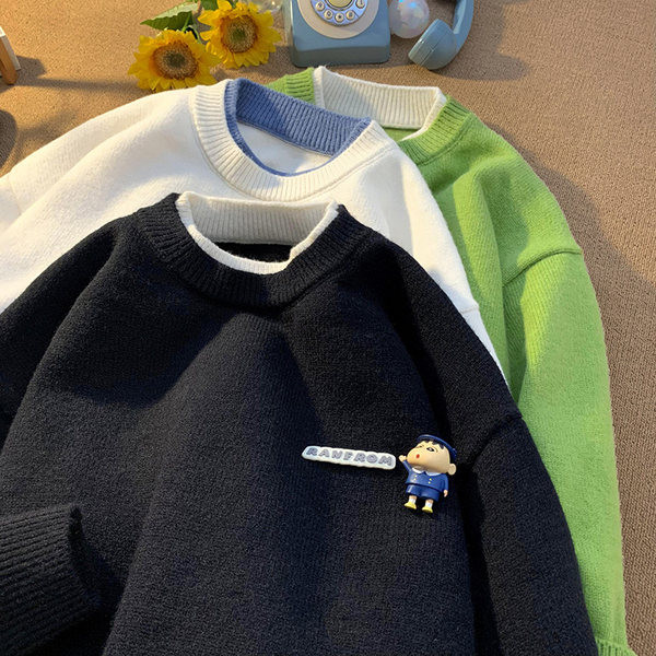 Muški pulover - široki model s printom