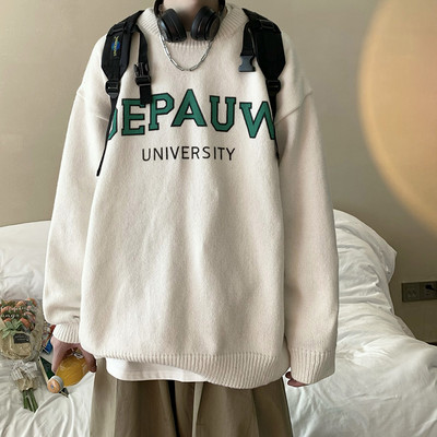 Ανδρικό πουλόβερ με στάμπα