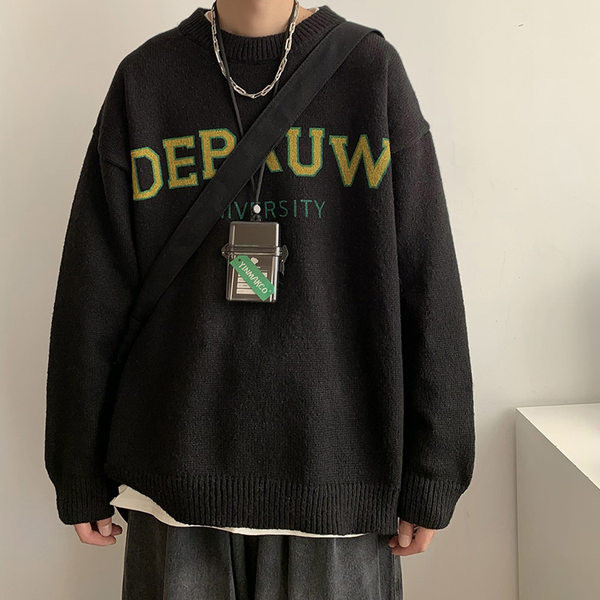 Ανδρικό πουλόβερ με στάμπα