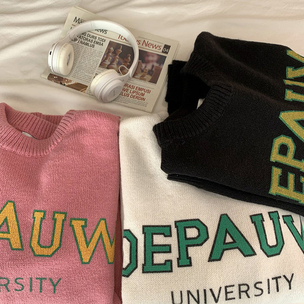 Ανδρικό πουλόβερ με στάμπα