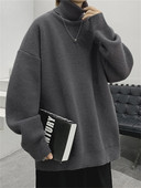 Ανδρικό μονόχρωμο πουλόβερ με γιακά Polo