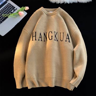 Ανδρικό χειμωνιάτικο πουλόβερ με ρετρό σχέδιο