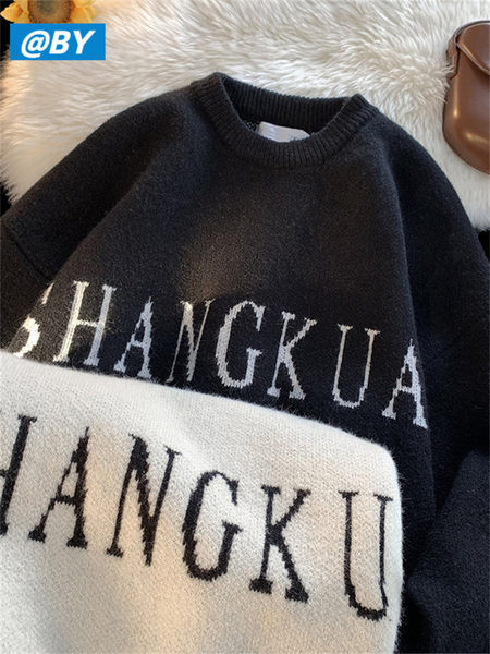 Ανδρικό χειμωνιάτικο πουλόβερ με ρετρό σχέδιο