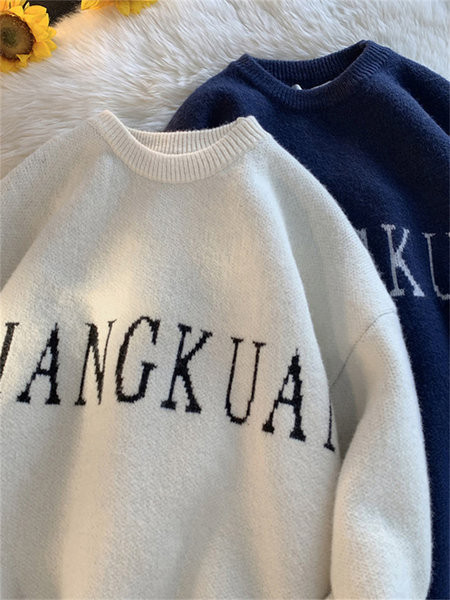 Ανδρικό χειμωνιάτικο πουλόβερ με ρετρό σχέδιο