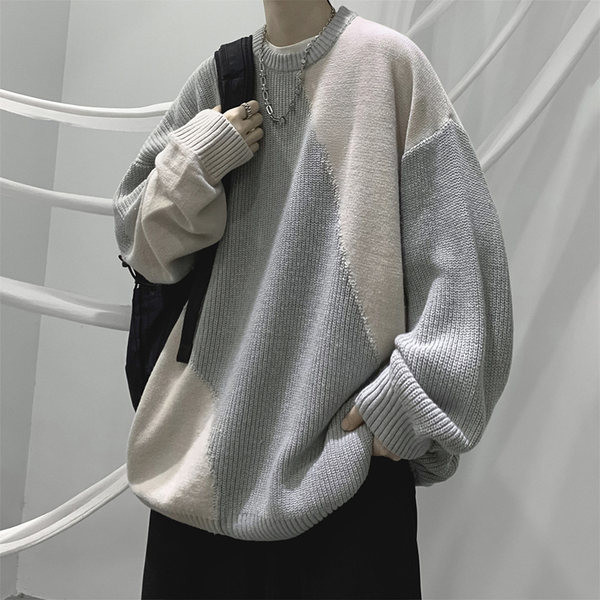 Casual ανδρικό πουλόβερ φαρδύ σχέδιο