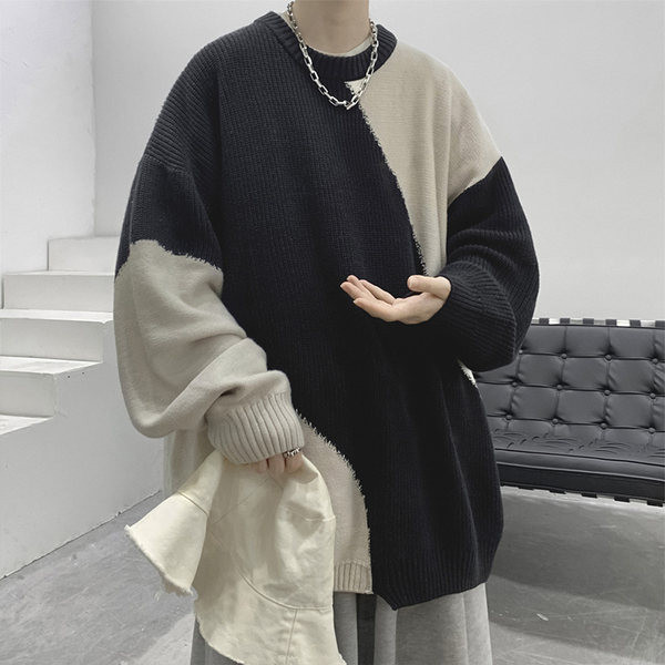 Casual ανδρικό πουλόβερ φαρδύ σχέδιο