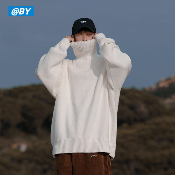 Vīriešu vienkrāsains džemperis ar polo apkakli