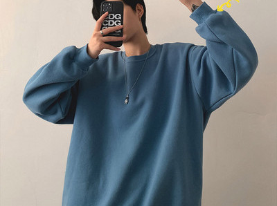 Brīva vīriešu blūze ar garām piedurknēm