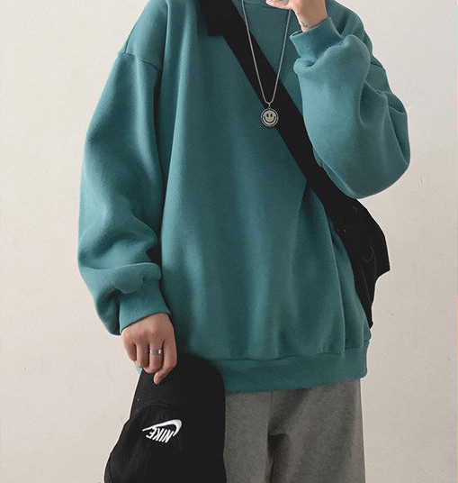 Brīva vīriešu blūze ar garām piedurknēm