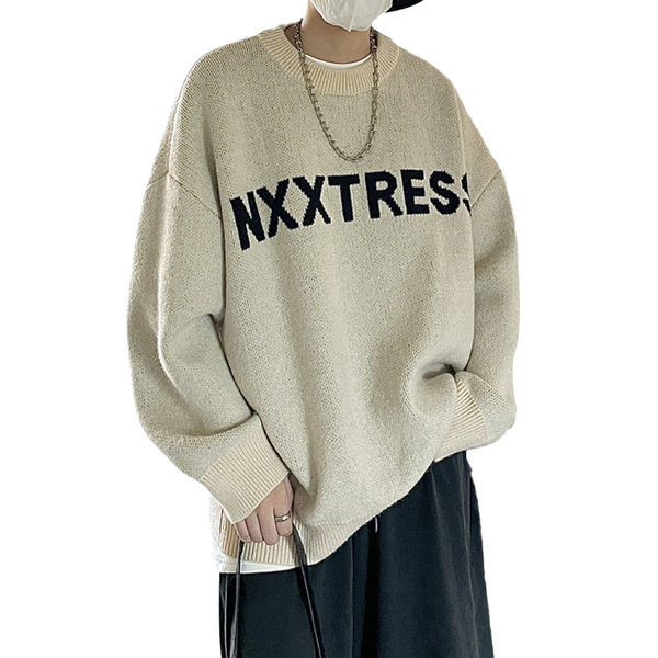 Retro model muškog džempera sa natpisom