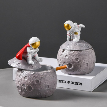 Τασάκι από ρητίνη Nordic Διακόσμηση σπιτιού Δίσκοι στάχτης Δημιουργικές χειροτεχνίες για αστροναύτες Κουτί αποθήκευσης Boyfriend Τασάκι πούρων με καπάκι
