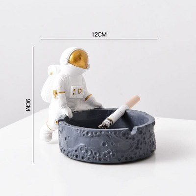 Sveķu pelnu trauks Ziemeļvalstu mājas apdare Pelnu trauki Radošie astronautu amatniecības izstrādājumi uzglabāšanas kaste Draugam dāvanu cigāru pelnu trauks ar vāku