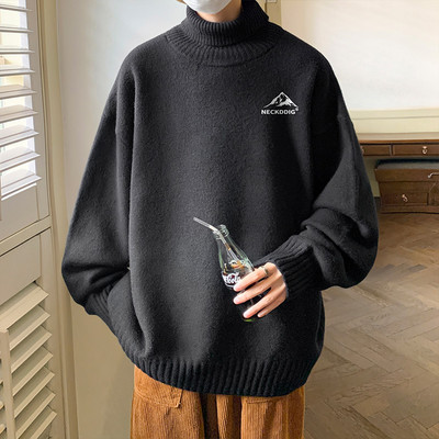 Ανδρικό φαρδύ πουλόβερ μοντέλο με γιακά πόλο