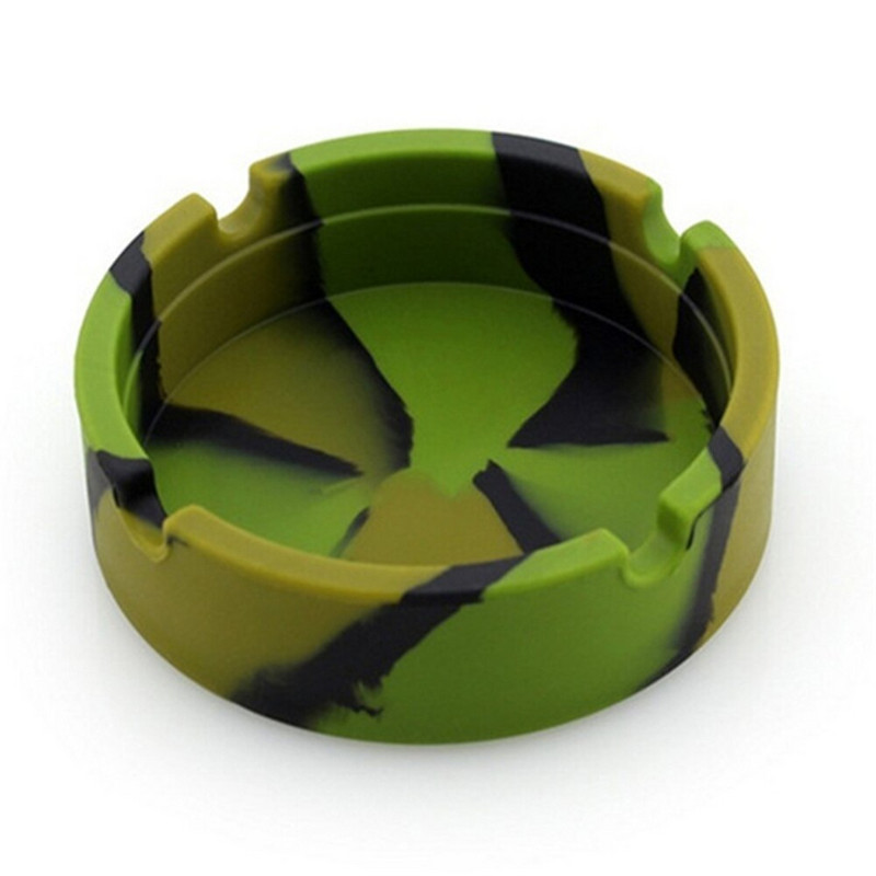 Tumsā kvēlojošs Silikona pelnu trauks Pārnēsājams apaļš cigarešu pelnu paliktņa turētājs, salokāms, videi draudzīgs, mīksts Cenicero Luminous