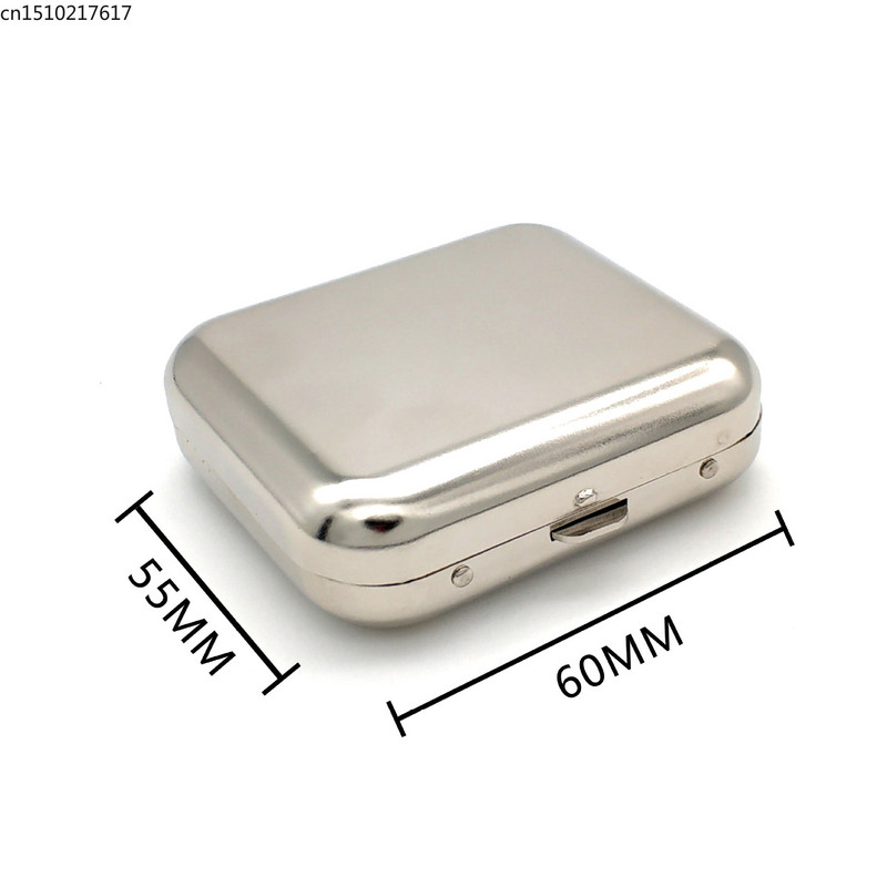 Jaunums Smallsweet nerūsējošā tērauda kvadrātveida kabatas pelnu trauks metāla pelnu trauks kabatas pelnu trauki ar vākiem Pārnēsājams pelnu trauks